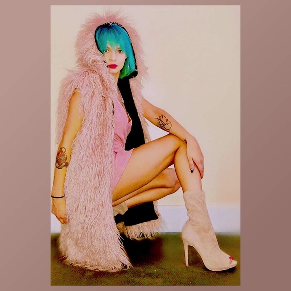 Pinko Pink Longline Fur Vest NWT - Picture 4 of 13